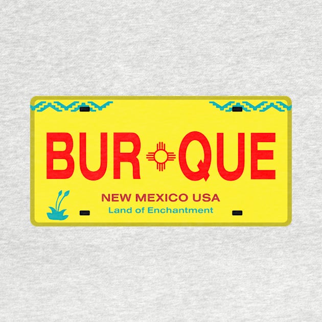 Classic New Mexico License Plate BURQUE by dvdnds